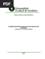 SONIA SANDRA MUNIZ BARBOSA O Ensino de Musica Nas Escolas Publicas de Londrina Caminhos e Possibilidades