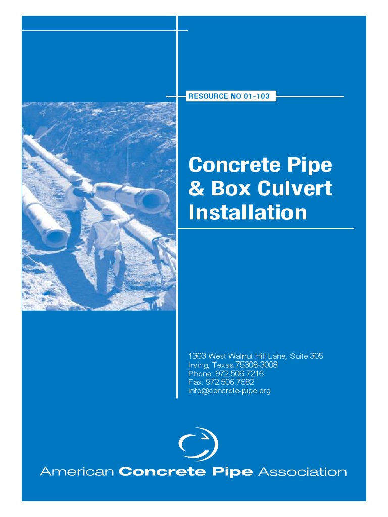 Concrete Pipe and Box Culvert Guia PDF | PDF | Pipe (Fluid Conveyance ...