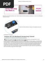 Arduino I2C LCD Backpack Introductory Tutorial