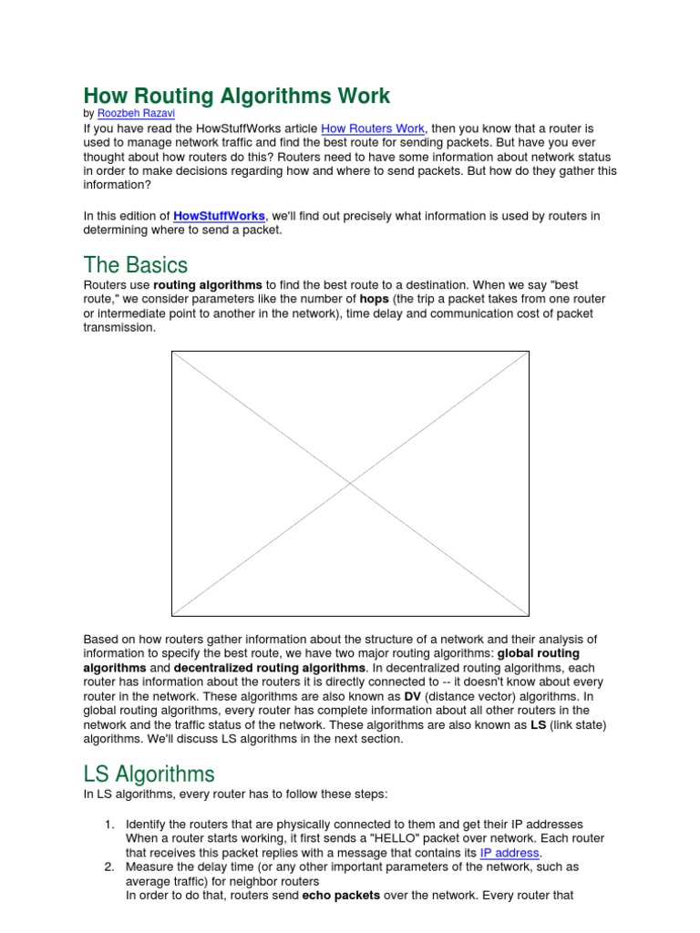 How Routing Algorithms Work | PDF