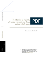 La Expansión Del Psicoanálisis en La Universidad Argentina Desde Mediados Del Siglo XX: Un Estudio Historiográfico