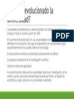 Cómo Ha Evolucionado La Universidad