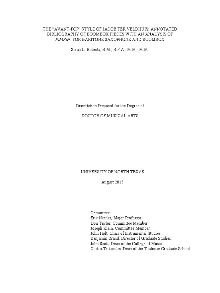 Dissertation | PDF | Electronic Music | Synthesizer