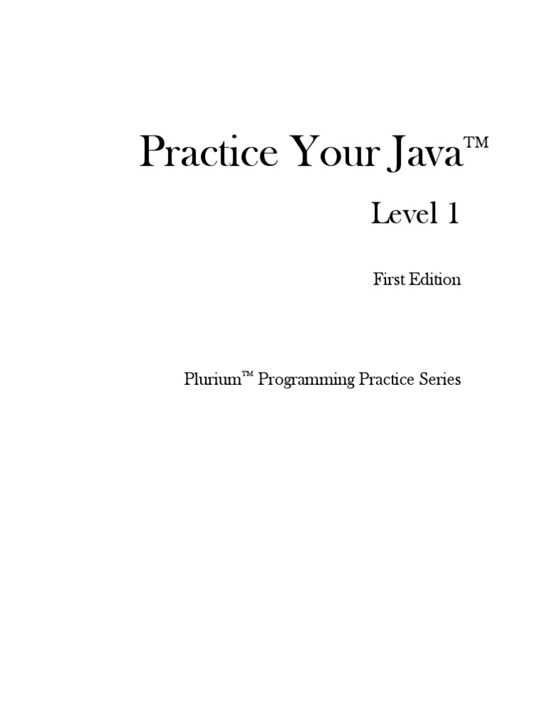 M PraYouJavLev1 PDF | PDF | Java Virtual Machine | Method (Computer ...
