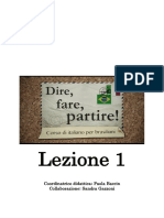 1.dire, Fare, Partire Lezione 1 PDF