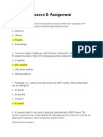 Lesson 6 Assignment For MTA 98 - 366 Networking Fundamentals