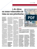 Más del 57% de obras en zonas vulnerables de Lima no son prioritarias - Gestión - Álvaro Espinoza y Ricardo Fort - 060417