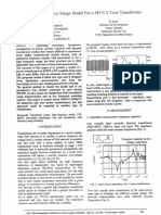 Wide Frequency Model for Transformer Magnetic Core