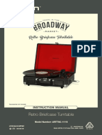 Retro Briefcase Turntable Instruction Manual