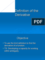 Day 5 - Limit Definition of The Derivative