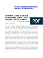 Estetika Islam Menurut Pandangan Tokoh Islam Timur Tengah Dan Indonesia