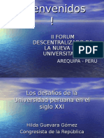 II FORUM DESCENTRALIZADO DE LA NUEVA LEY UNIVERSITARIA 