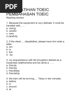 Download Soal Latihan Toeic Pembahasan Toeic 1 by citra SN344317207 doc pdf