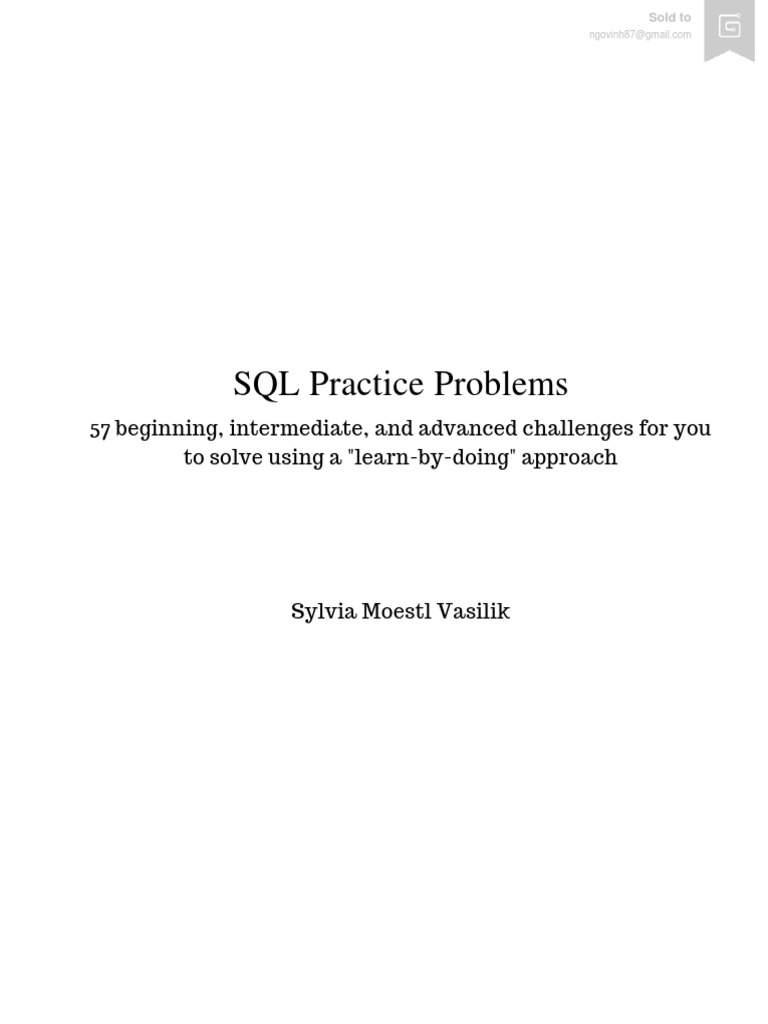 SQ L Practice Problems | PDF | Microsoft Sql Server | Databases