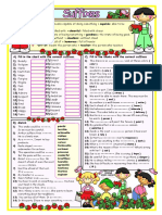 Suffixes: -able, -ible, -ful, -ness, -less, -ous, -er and -or