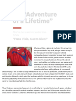 My "Adventure of A Lifetime": "Pura Vida, Costa Rica!"
