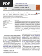 Internet Addiction in Adolescents Prevalence and Risk Factors 2013 Computers in Human Behavior