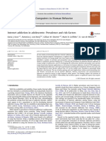 Internet Addiction in Adolescents Prevalence and Risk Factors 2013 Computers in Human Behavior