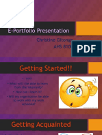 E-Portfolio Presentation