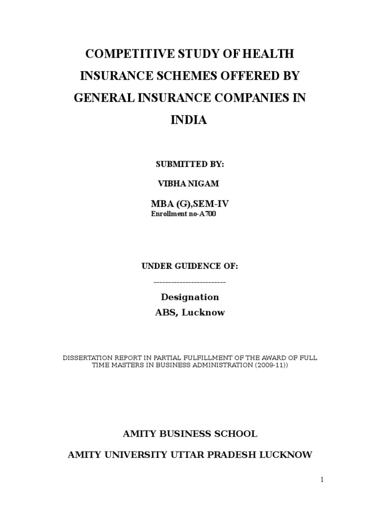 thesis insurance company
