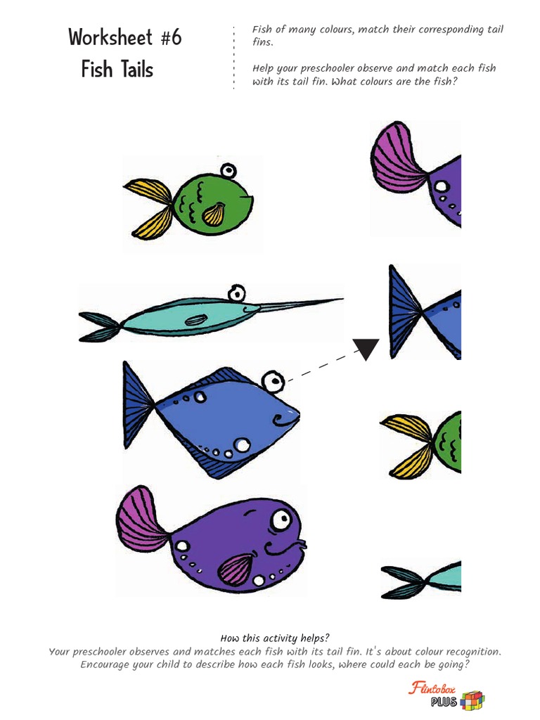 Fish Tail Matching Activity | PDF