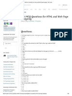 100 MCQ Questions For HTML and Web Page Designing - MCQ Sets PDF