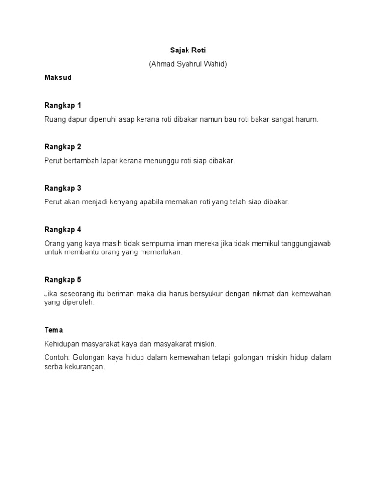 Sajak Roti Pdf