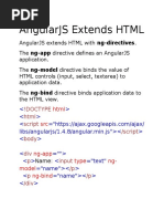 AngularJS Extends HTML