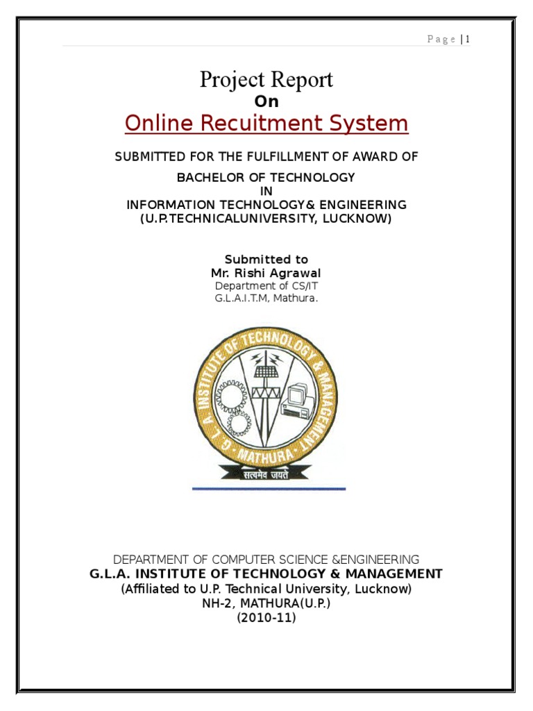 Online Recruitment System | PDF