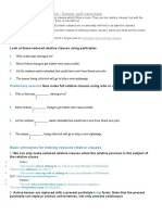 Reduced Relative Clauses