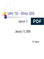 CMPE 150 - Winter 2009: January 13, 2009 y