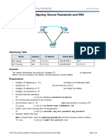 11.2.4.5 Packet Tracer - Configuring Secure Passwords and SSH