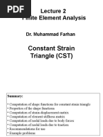 Finite Element Analysis: Constant Strain Triangle (CST)