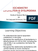 Lipoprotein & Dyslipidemia DR Lin Oswari Blok 8