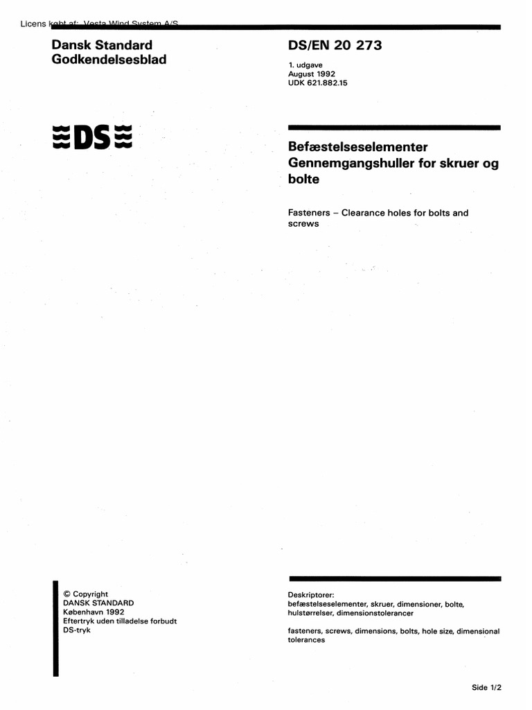 Iso 273 PDF | PDF