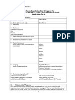 Travel Support - Application Form