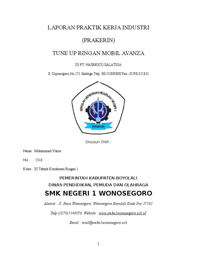 Laporan Praktik Kerja Industri