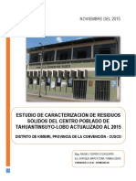 Estudio de caracterización de residuos sólidos de Tahuantinsuyo-Lobo 2015