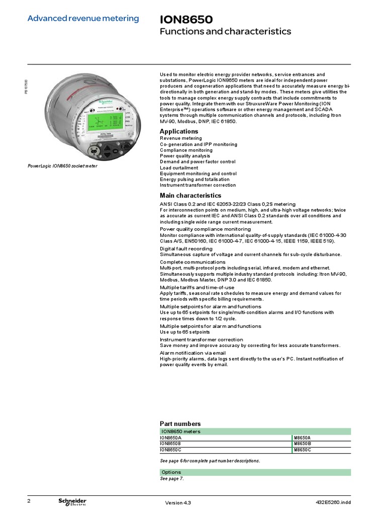 ION 8650, 6 ago | Ac Power | Power Supply