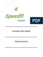 Wind Speed Handout Bio400