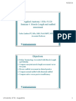 Applied Anatomy 1 Hsc-51124 Seminar 4: Muscle Length and Endfeel Assessment