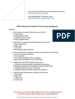 PMP Chapter 5 Test Project Scope Management