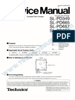 Technics SL-PD349 SL-PD665 SL-PD687 SL-PD887 Cambiador de CD Tipo Carrousel 5 Discos Manual de Servicio