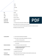 Subject Class Level of Proficiency Enrolment Date Day Time Theme Topic Focussed Skill Integrated Skill Content Standard