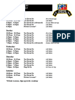 Class Schedule