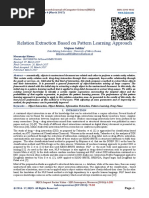 Relation Extraction Based on Pattern Learning Approach