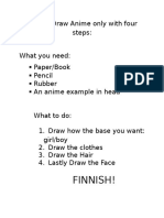 How To Draw Anime Only With Four Steps
