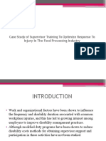 Case Study of Supervisor Training to Optimize Response in Food Processing Industry