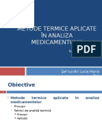 Metode de Analiza Termica A Medicamentelor