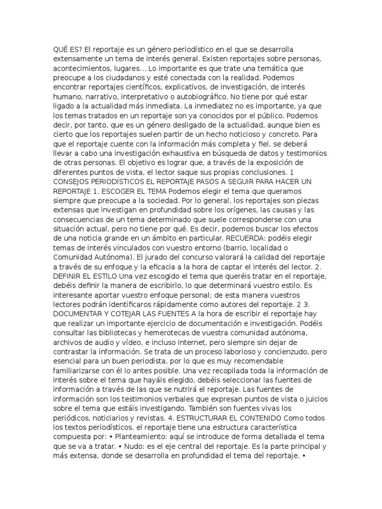 Pasos para elaborar un reportaje Ciencia cognitiva